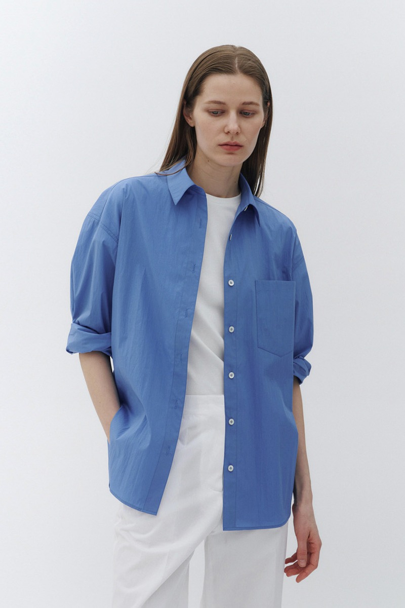 Bio cotton shirt ( Blue )