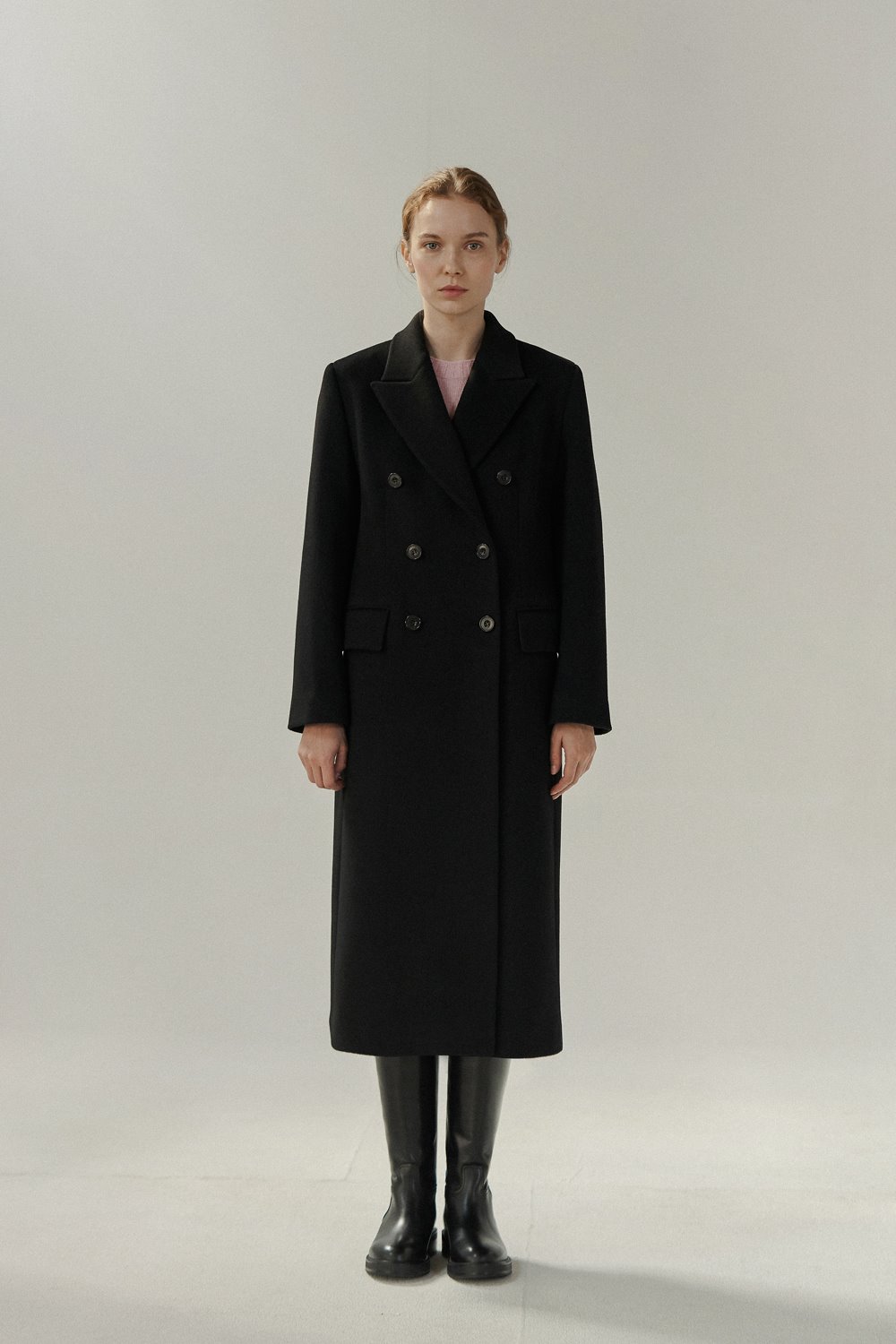 [개인결제]Double Breasted Cashmere Coat (Black)
